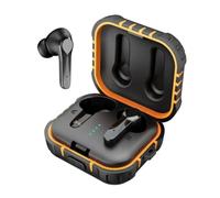 Moodix KI23K039 Auricolari Bluetooth per uomo e donna, auricolari wireless con cancellazione attiva del rumore con microfono, bassi profondi, per Android e iOS, colore: nero/giallo, Nero-Giallo, One