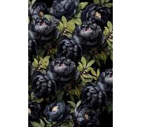 Moody Black Floral Notebook: A Lined Journal with Dark Flower Vibes | 6x9, 201 Pages | For Writing, Journaling, or Notes