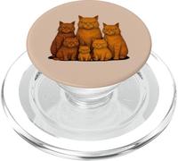 Moody Orange Cat Grumpy Humor Feline Lovers Gatto Zenzero PopSockets PopGrip per MagSafe