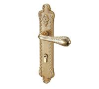 MOOEDJKL Serratura for Porta d'Epoca, Serratura for Porta Interna, Camera da Letto, in Legno, Colore Oro, Serratura for Porta Interna silenziosa