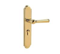 MOOEDJKL Serratura for Porta in Ottone Puro di Lusso Golden Light, Stile Americano Francese, for Interni, Camera da Letto, Maniglia for Porta in Legno Integrata e silenziosa(155 Silent Model)