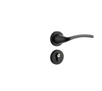 MOOEDJKL Serratura for Porta Interna della Camera da Letto, Serratura Americana Nera, Maniglia for Porta, Serratura Magnetica silenziosa, Divisa(Yahei B Model Magnetic Suction)