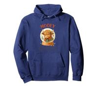 Mooey Christmas Highland Cow Snow Globe Cozy Holiday Felpa con Cappuccio