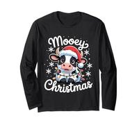 Mooey - Mooey - Piccola Mucca Natalizia con Cappello di Babbo Natale e luci Maglia a Manica