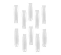 Mooff 10 bottiglie da viaggio vuote da 28,3 g per dentifricio, riutilizzabili, piccole dimensioni, dispenser da spremere, contenitori ricaricabili a pompa per cosmetici (10 x 2,7 cm)