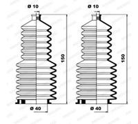 MOOG Soffietto Cuffia Scatola Sterzo per Renault 19 II Cabriolet D53_853_1.8
