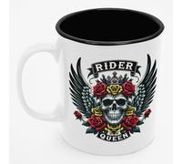 MOOGA Rider Queen #1 - Tazza stampata, 330 ml, lavabile in lavastoviglie, adatta al microonde, motivo: tatuaggio
