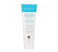 MooGoo Crema solare SPF 40 naturale, resistente all'acqua, a base di zinco - Protezione solare delicata, chiara ed efficace per tutte le età e tipi di pelle - Difesa senza sostanze chimiche per te e l