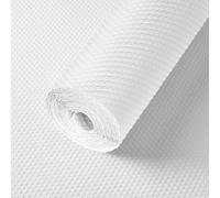 MooiFun Tappetino Antiscivolo, Rivestimento Cassetti, Non-Adesivo Eva Plastica Rotolo Carta per Mensola Frigorifero Tavolo Mobile Cucina Ripiani (Bianco/30cmx150cm)