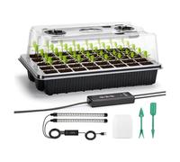 MOOILKO 1 Set, vassoi for l'avvio dei Semi con 2 luci di Crescita a Striscia Lunga Verdura e Frutta