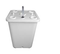 MOOILKO Fai da Te Balcone Verdure Idroponica Secchio Cetriolo Pomodoro Pianta Crescita Sistema Casa Verdura e Frutta(White)