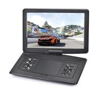 MOOILKO Lettore di dischi multimediali CD DVD portatile con grande schermo HD da 15,6 pollici for l'home entertainment Archiviazione e backup dei dati