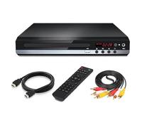 MOOILKO Lettore DVD domestico Full HD 1080P - multimediale for dischi CD VCD con uscita AV Microfono USB remoto Multimedia Archiviazione e backup dei dati