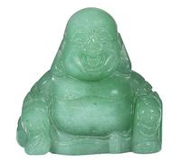 mookaitedecor Happy Buddha - Statua scolpita in cristallo, decorazione per la casa, 3,8 cm