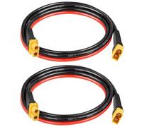 MOOKEERF 2 cavi di prolunga XT60 da 10 AWG 0,9 m XT60 a XT60 con connettore maschio a femmina per pannello solare portatile batteria RC