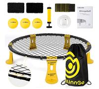 Mookis Blinngoball Roundnet Set include 2 reti, 3 palle, una borsa con cordino, 1 pompa e regole e altro ancora, per giocare all'aria aperta, all'interno con i tuoi amici familiari