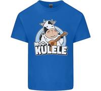 Mookulele Divertente Mucca Che Suona La Chitarra Ukulele Maglietta Per Bambini