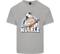Mookulele Divertente Mucca Che Suona La Chitarra Ukulele Maglietta Per Bambini
