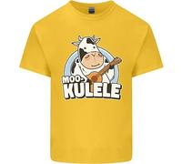 Mookulele Divertente Mucca Che Suona La Chitarra Ukulele Maglietta Per Bambini