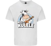 Mookulele Divertente Mucca Che Suona La Chitarra Ukulele Maglietta Per Bambini