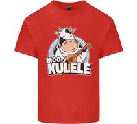 Mookulele Divertente Mucca Che Suona La Chitarra Ukulele Maglietta Per Bambini