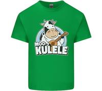 Mookulele Divertente Mucca Che Suona La Chitarra Ukulele Maglietta Per Bambini