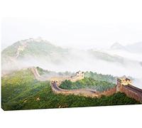 MOOL "Great Wall of China-Stampa Artistica da Parete su Tela, con Motivo, Taglia L, Colore: Verde, 81 x 56 cm