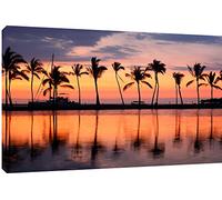 MOOL "" Spiaggia al Tramonto su Tela, Artistica da Parete Grande, Multicolore, 32 x 22 cm