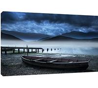 MOOL-Stormy Sky Paesaggio Stampa Artistica da Parete su Tela, con Motivo, Misura L, Colore: Blu, 81 x 56 cm