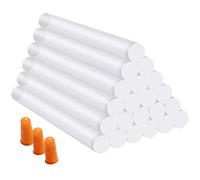 Moollyfox 20 bastoncini di colla a caldo | Ø 7 x 100 mm penne adesive a caldo con 3 tappi di protezione per le dita | stick di colla trasparenti da 7 mm per pistola per colla a caldo | bastoncini per