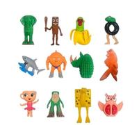 Moollyfox Set di figure italiane Brainrot - Figure da scrivania con Tung Tung Tung Sahur, Tralalero Tralala, Bombardino Crocodilo - Divertenti figure da collezione 3D per ufficio, regali e regali