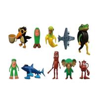 Moollyfox Set di figure italiane Brainrot - Figure da scrivania con Tung Tung Tung Sahur, Tralalero Tralala, Bombardino Crocodilo - Divertenti figure da collezione 3D per ufficio, regali e regali