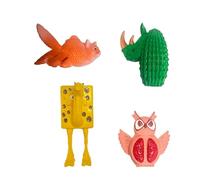 Moollyfox Set di figure italiane Brainrot - Figure da scrivania con Tung Tung Tung Sahur, Tralalero Tralala, Bombardino Crocodilo - Divertenti figure da collezione 3D per ufficio, regali e regali