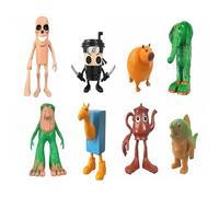 Moollyfox Set di figure italiane Brainrot - Figure da scrivania con Tung Tung Tung Sahur, Tralalero Tralala, Bombardino Crocodilo - Divertenti figure da collezione 3D per ufficio, regali e regali