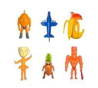 Moollyfox Set di figure italiane Brainrot - Figure da scrivania con Tung Tung Tung Sahur, Tralalero Tralala, Bombardino Crocodilo - Divertenti figure da collezione 3D per ufficio, regali e regali
