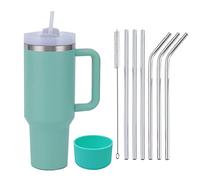 Moollyfox Tazza termica a doppia parete, in acciaio inox, 1200 ml, con manico, upgrade da 40 oz
