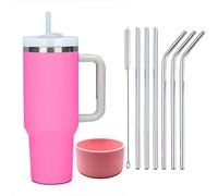 Moollyfox Tazza termica a doppia parete, in acciaio inox, 1200 ml, con manico, upgrade da 40 oz