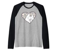 Moomin Love Heart Moomintroll & Snorkmaiden Maglia con Maniche Raglan