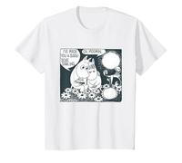 Moomin Love Moomintroll & Snorkmaiden Bark Boat per Bambini Maglietta, Bambini, Bianco, 2 Anni