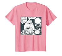 Moomin Love Moomintroll & Snorkmaiden Bark Boat per Bambini Maglietta, Bambini, Rosa, 4 Anni