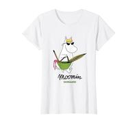 Moomin Snorkmaiden Andare alla Spiaggia Maglietta, Donna, Bianco, S