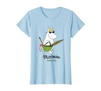 Moomin Snorkmaiden Andare alla Spiaggia Maglietta, Donna, Celeste, 3XL