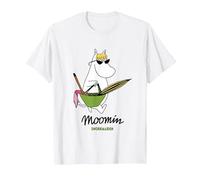 Moomin Snorkmaiden Andare alla Spiaggia Maglietta, Uomo, Bianco, 6XL
