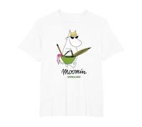 Moomin Snorkmaiden Andare alla Spiaggia Maglietta, Uomo Taglie Grandi, Bianco, 3X Tall