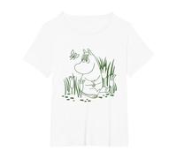 Moomin Snorkmaiden in Giardino Maglietta, Donna Plus-Size, Bianco, 1X
