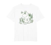 Moomin Snorkmaiden in Giardino Maglietta, Uomo Taglie Grandi, Bianco, 6X Tall