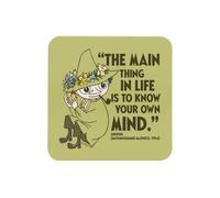 Moomin Sottobicchiere singolo in legno con citazione "Know Your Own Mind" Moominsummer Madness Snufkin