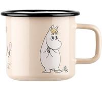Moomin - Tazza smaltata da snorkeling, stile retrò, colore: Beige 0,37 l