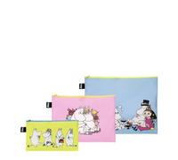 Moomin Together Tasche riciclate con cerniera, multicolore, L, valigetta cosmetica, multicolore, L, Valigetta cosmetica