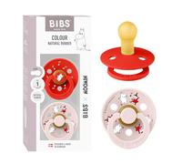 Moomin x BIBS Colour Ciuccio, 0-6 mesi, Candy Apple/Petal